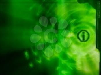 Royalty Free Video of an I in the Centre of an Abstract Green Background
