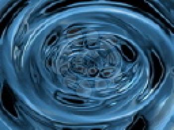 Royalty Free Video of a Spinning Blue Abstract Design