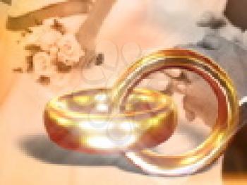 Royalty Free Video of Wedding Rings