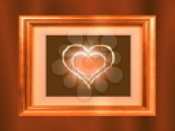 Royalty Free Video of a Heart in a Frame